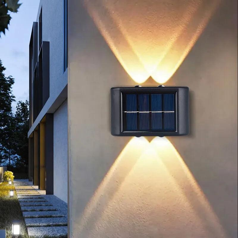 4 Led para Cima e para Baixo Luz de Parede à Prova D'água Movida a Energia Solar Facil Instalaçāo